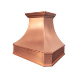 USA Classic Curved Copper Kitchen Range Hood in Natural Warm Finish URHC-57