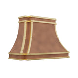 USA Classic Handmade Fire Copper Vent Hood with Soft Hammered Texture URHC-115
