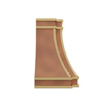 USA Classic Handmade Fire Copper Vent Hood with Soft Hammered Texture URHC-115