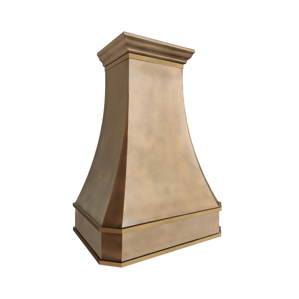 USA Classic Handmade Non-directional Antique Brass Range Hood URHB-136