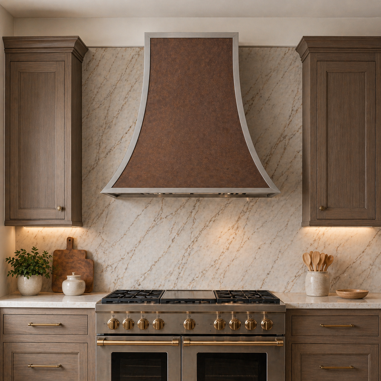 USA Classic Weathered Custom Copper Vent Hood URHC-96