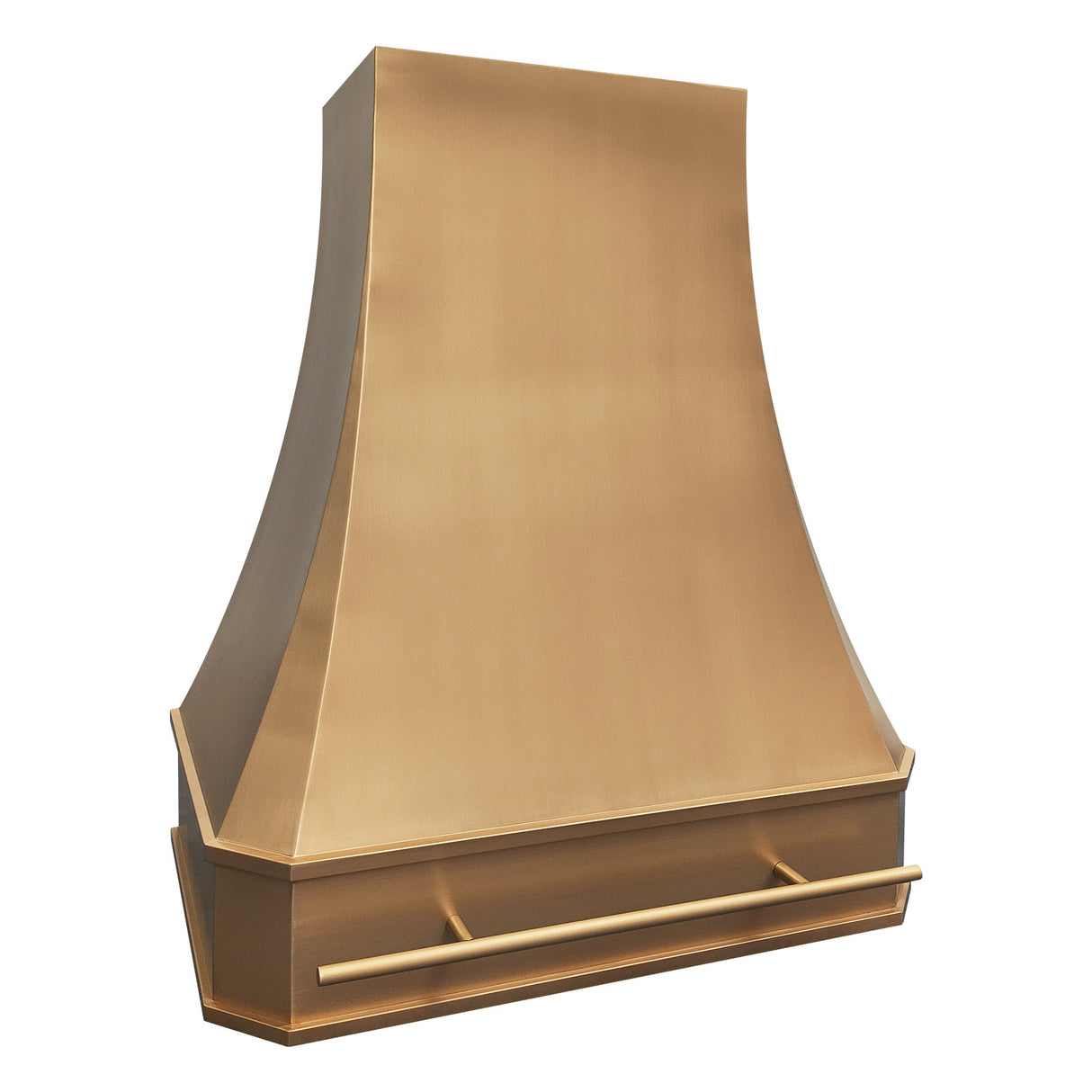 USA Curved Brass Range Hood for Modern Kitchens URHB-03