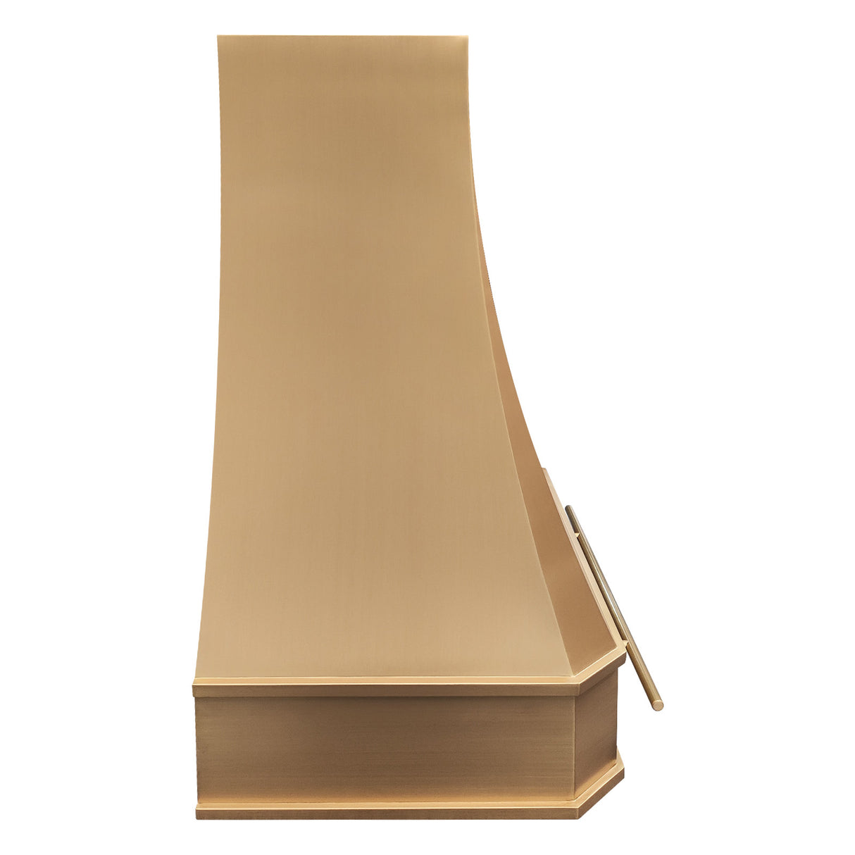 USA Curved Brass Range Hood for Modern Kitchens URHB-03