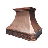 USA Custom Antique Copper Vent Hood with Heavy Hammered URHC-91