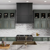 USA Custom Artisan Stainless Steel Vent Hood with Black Finish URHS-07