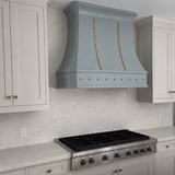 USA Custom Baby Blue Luxury Stainless Steel Vent Hood URHS-227