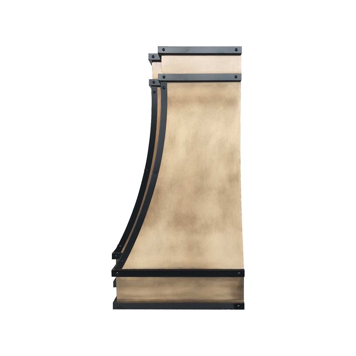 USA Custom Brass Kitchen Vent Hoods with Black Straps URHB-36