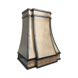 USA Custom Brass Kitchen Vent Hoods with Black Straps URHB-36