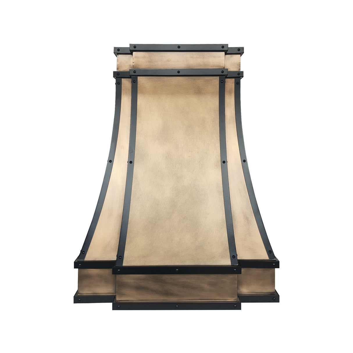 USA Custom Brass Kitchen Vent Hoods with Black Straps URHB-36