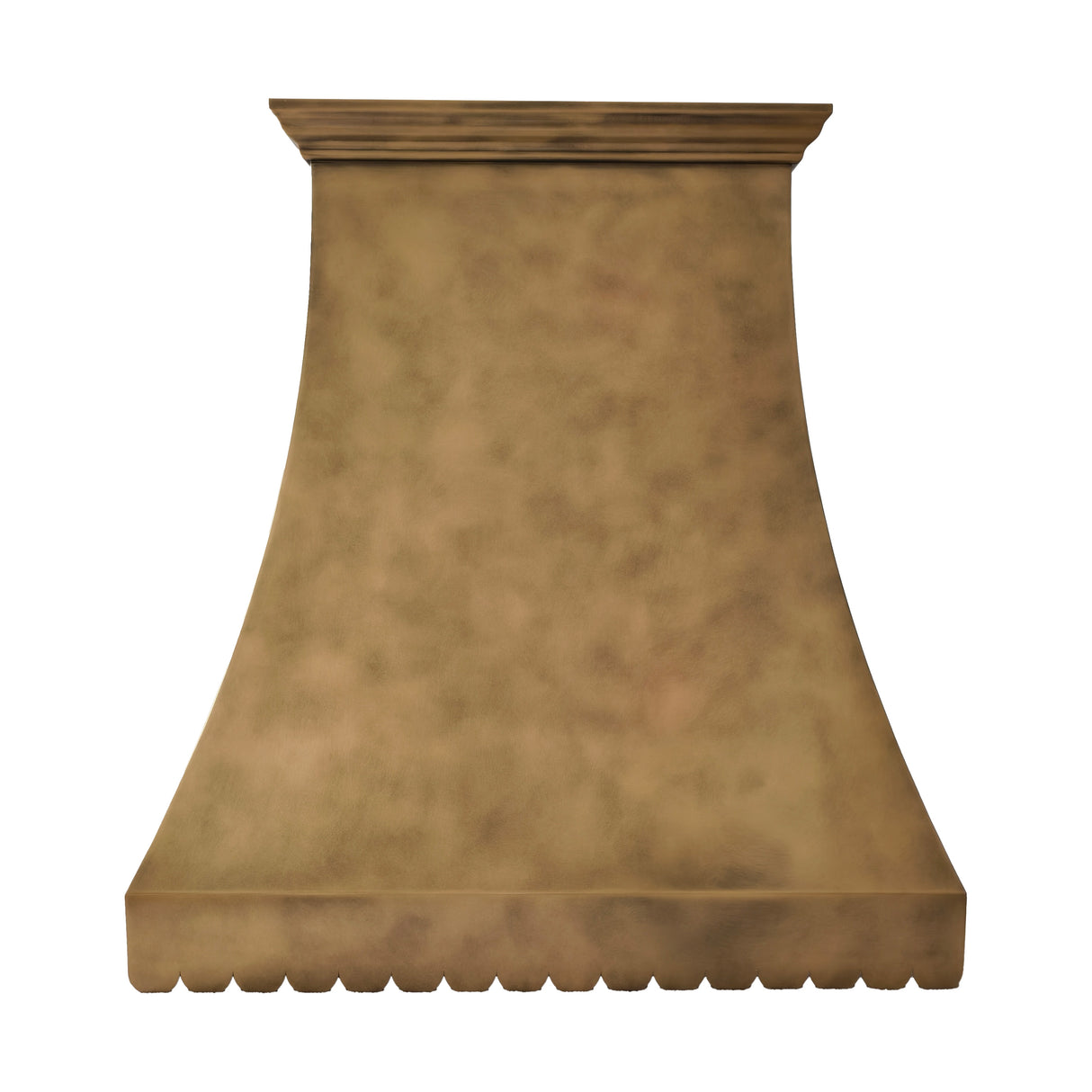 USA Custom Brass Stove Hood with Handmade Designer Apron URHB-157