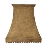 USA Custom Brass Stove Hood with Handmade Designer Apron URHB-157
