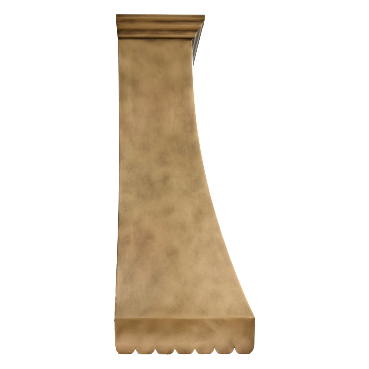 USA Custom Brass Stove Hood with Handmade Designer Apron URHB-157