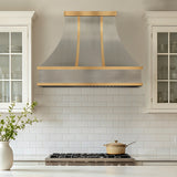 USA Custom Brushed Stainless Steel Kitchen Range Hood URHS-66