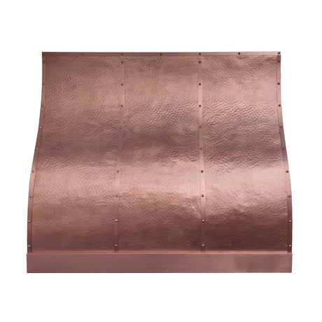 USA Custom Classic Copper Kitchen Hood with Hammered Finish URHC-03