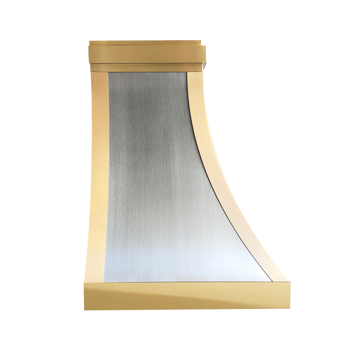 USA Custom Luxury Stainless Steel Range Hood with Brass Trims URHS-01