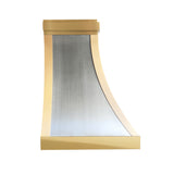 USA Custom Luxury Stainless Steel Range Hood with Brass Trims URHS-01