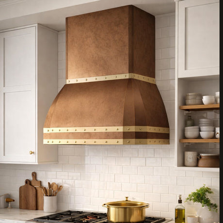 USA Custom Square Bell Copper Range Hood URHC-21