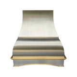 USA Custom Stainless Steel Kitchen Hood with Designer Apron URHS-255