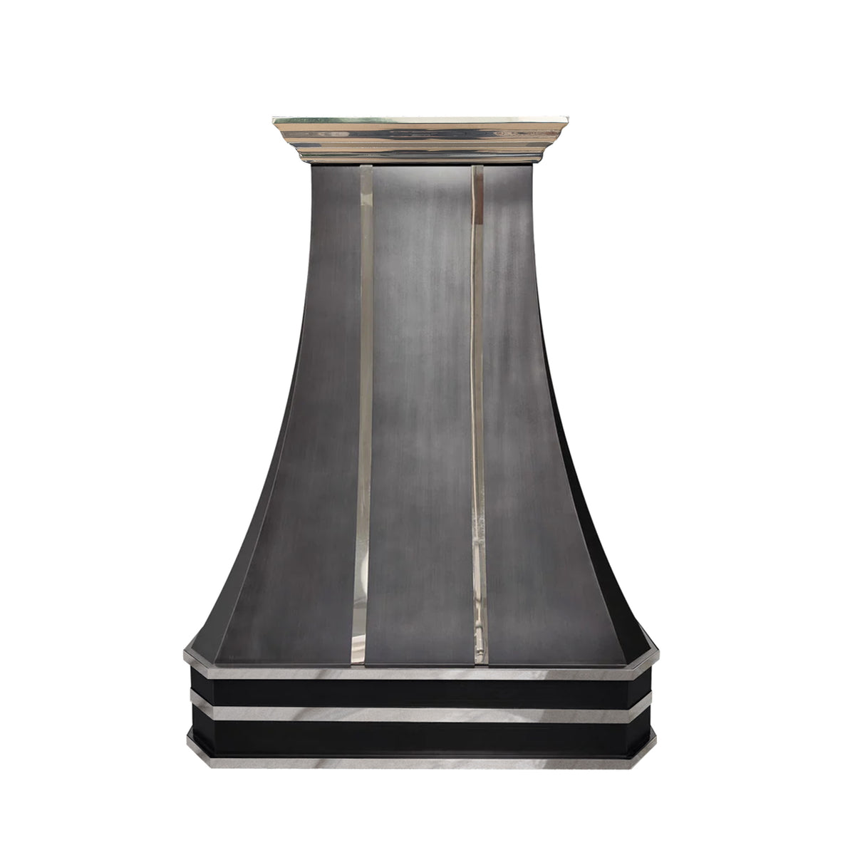USA Custom Stainless Steel Range Hood with Polished Straps URHS-30