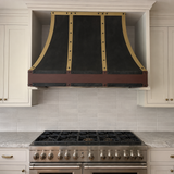 USA Dark Zinc Exhaust Hood with Custom Artisan Apron URHZ-26