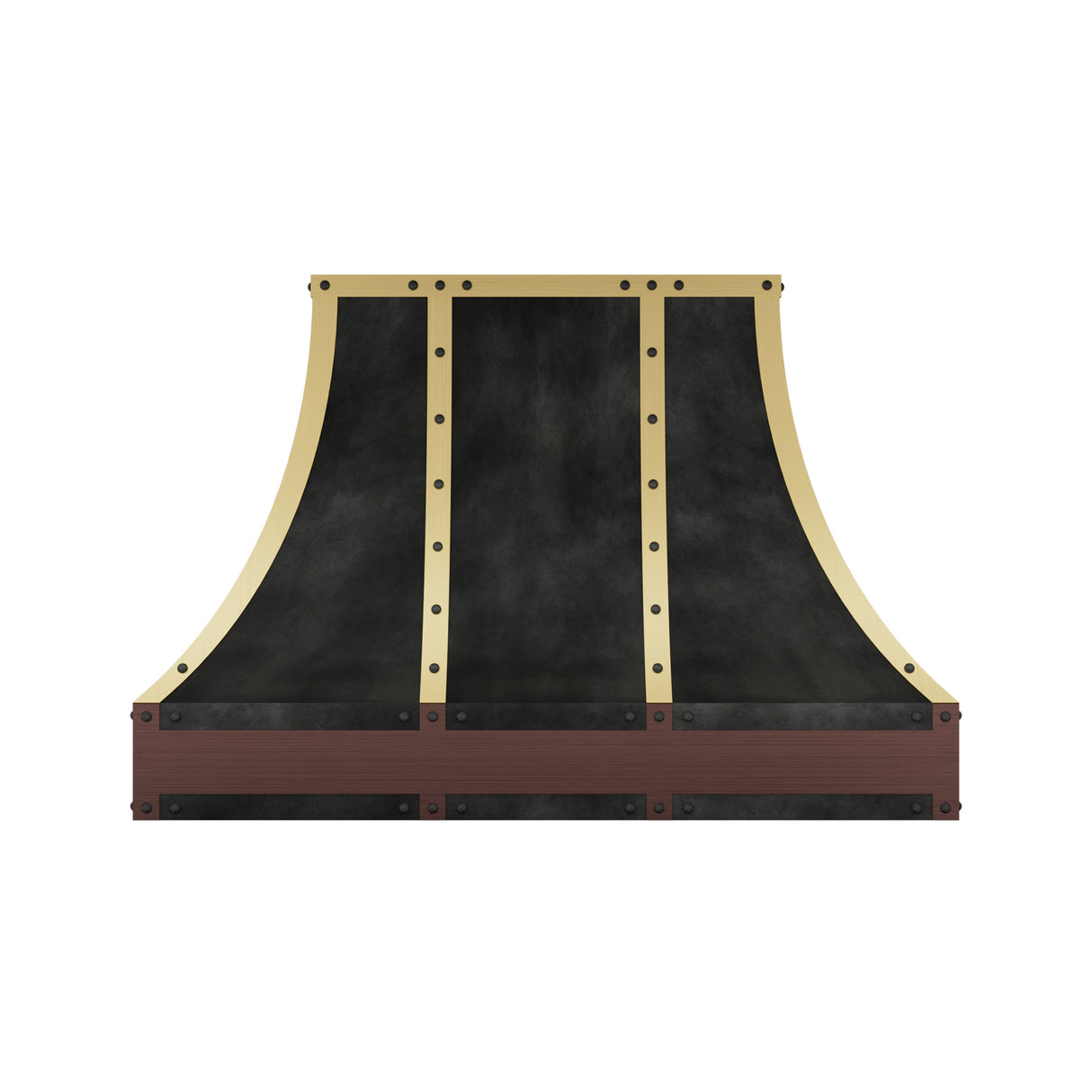 USA Dark Zinc Exhaust Hood with Custom Artisan Apron URHZ-26