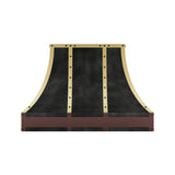 USA Dark Zinc Exhaust Hood with Custom Artisan Apron URHZ-26