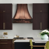 USA Luxury Copper Vent Hood With Sculptural Apron URHC-24