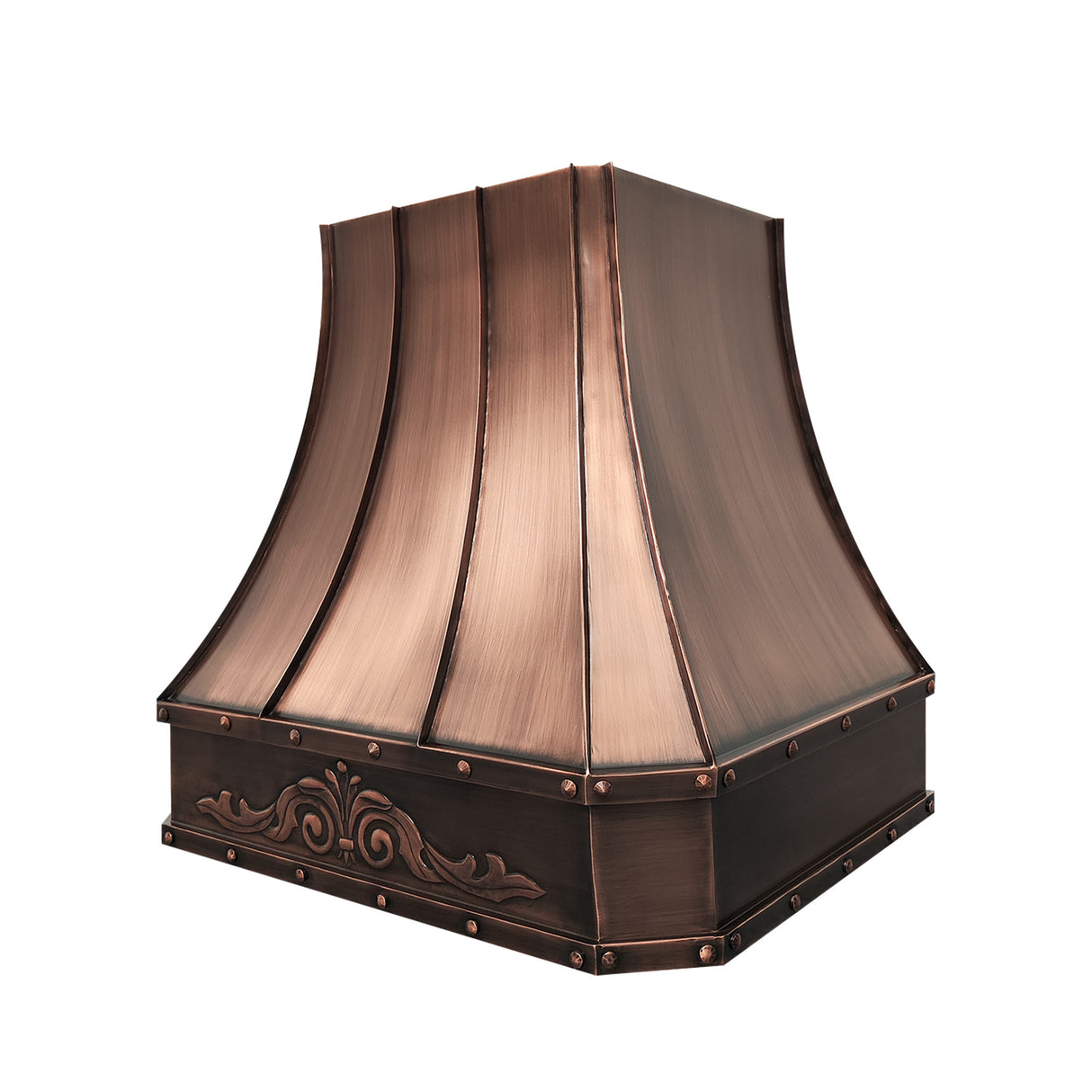 USA Luxury Copper Vent Hood With Sculptural Apron URHC-24