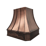 USA Luxury Copper Vent Hood With Sculptural Apron URHC-24