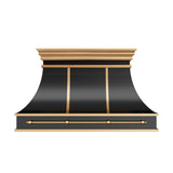 USA Designer Black Custom Stainless Steel Stove Hood URHS-197