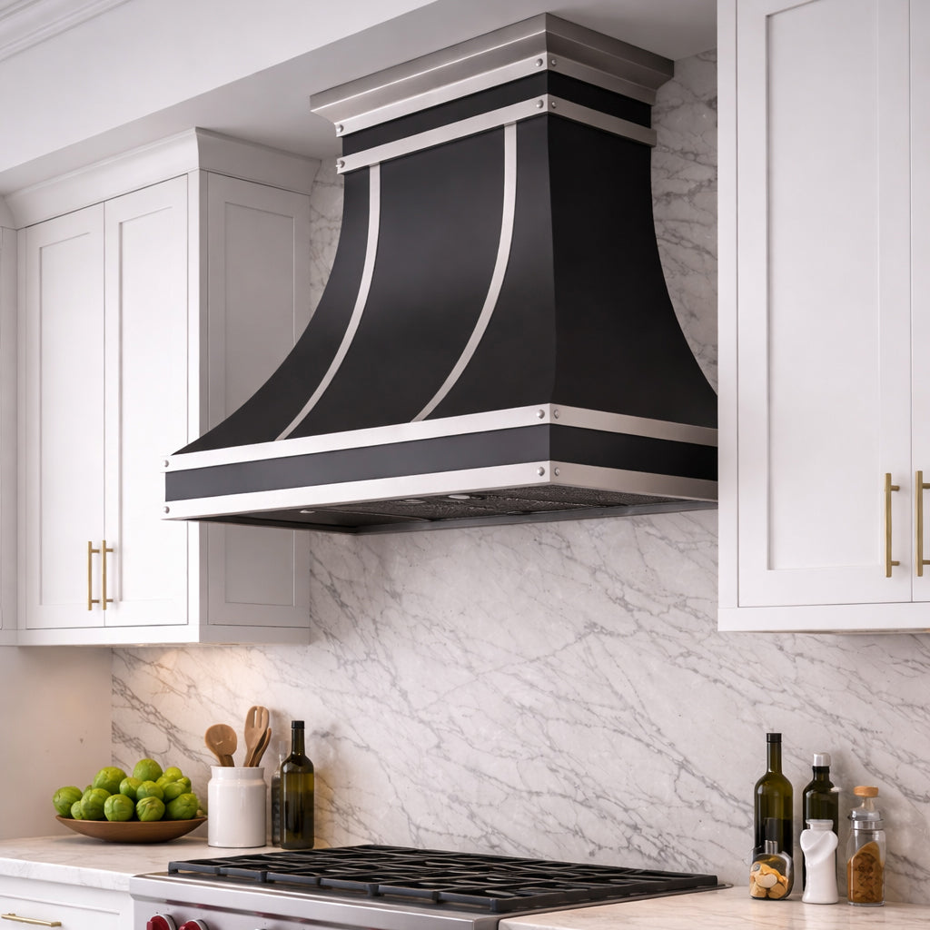 USA Designer Black Stainless Steel Stove Hood URHS-126