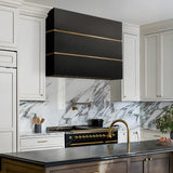 USA Designer Box Shaped Black Stainless Steel Exhaust Hood URHS-213
