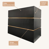 USA Designer Box Shaped Black Stainless Steel Exhaust Hood URHS-213