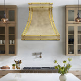 USA Designer Brass Kitchen Hood with Polished Straps URHB-88