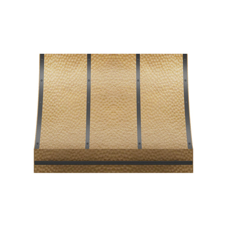 USA Designer Brass Stove Hood Featuring Hammered Texture URHB-84