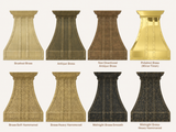 USA Designer Brass Stove Hood with Artisan Brass Rivets URHB-105