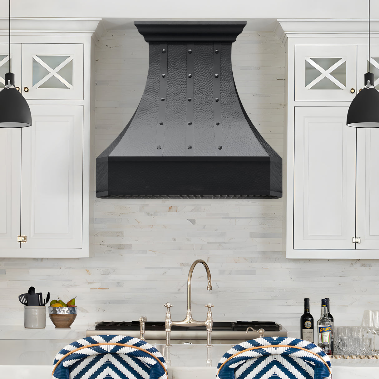 USA Designer Bronze Copper Exhaust Hood with Heavy Hammered URHC-84