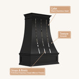 USA Designer Custom Black Stainless Steel Exhaust Hood URHS-260