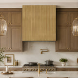 USA Designer Custom Brass Range Hood with Box Shaped URHB-147