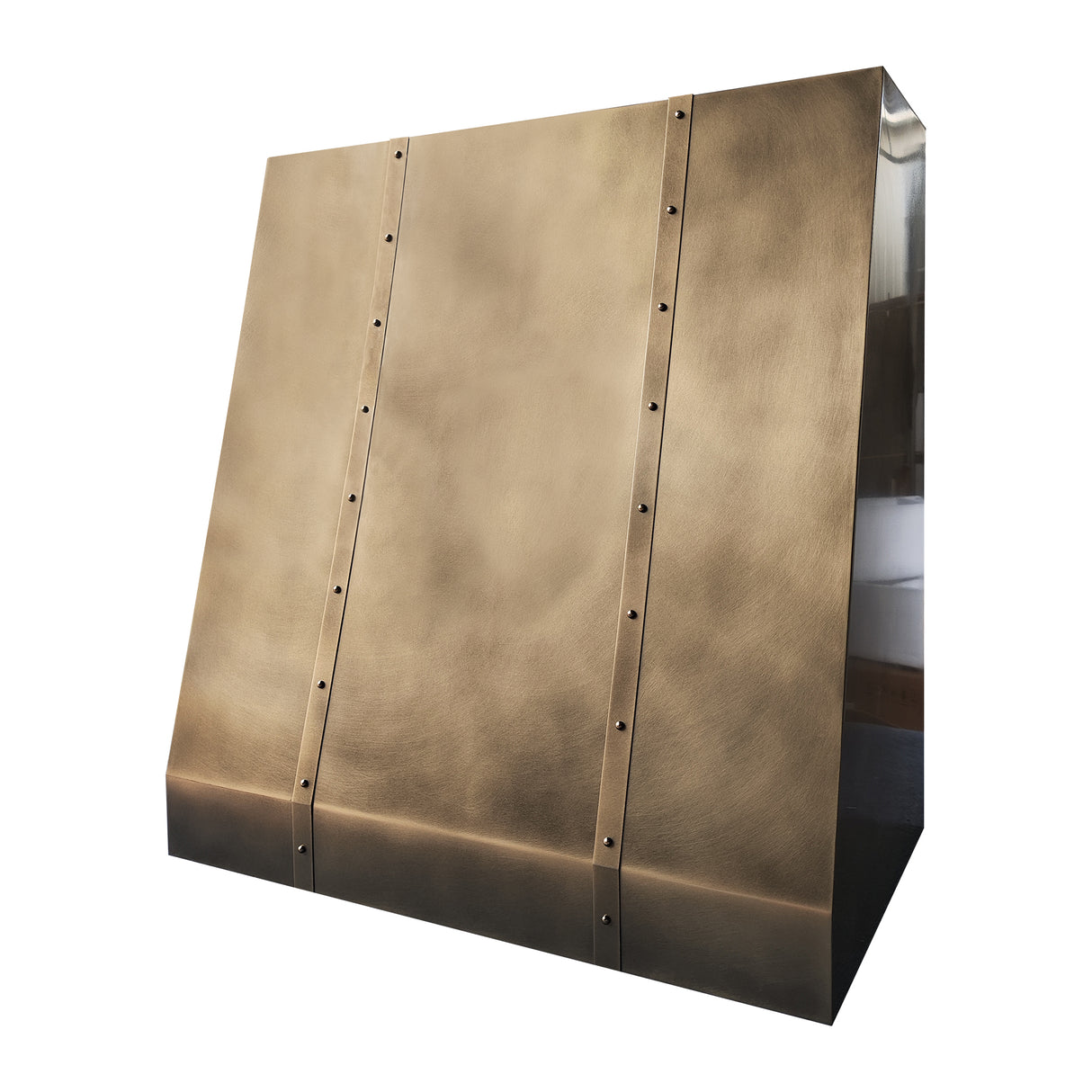 USA Designer Custom Curved Brass Stove Hood URHB-100