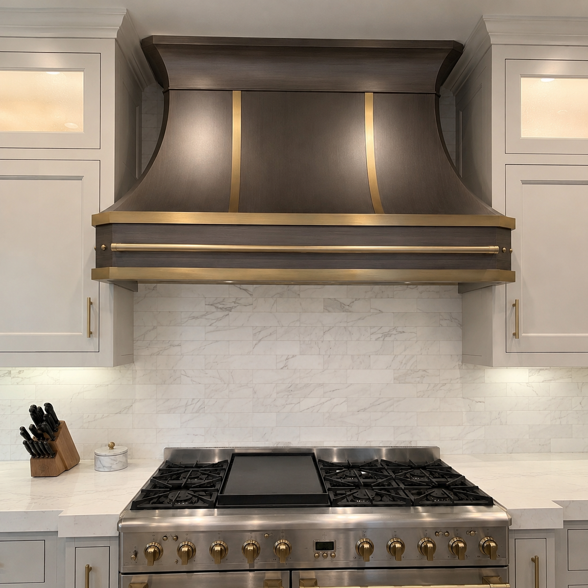 USA Designer Handcrafted Antique Brass Exhaust Hood URHB-162