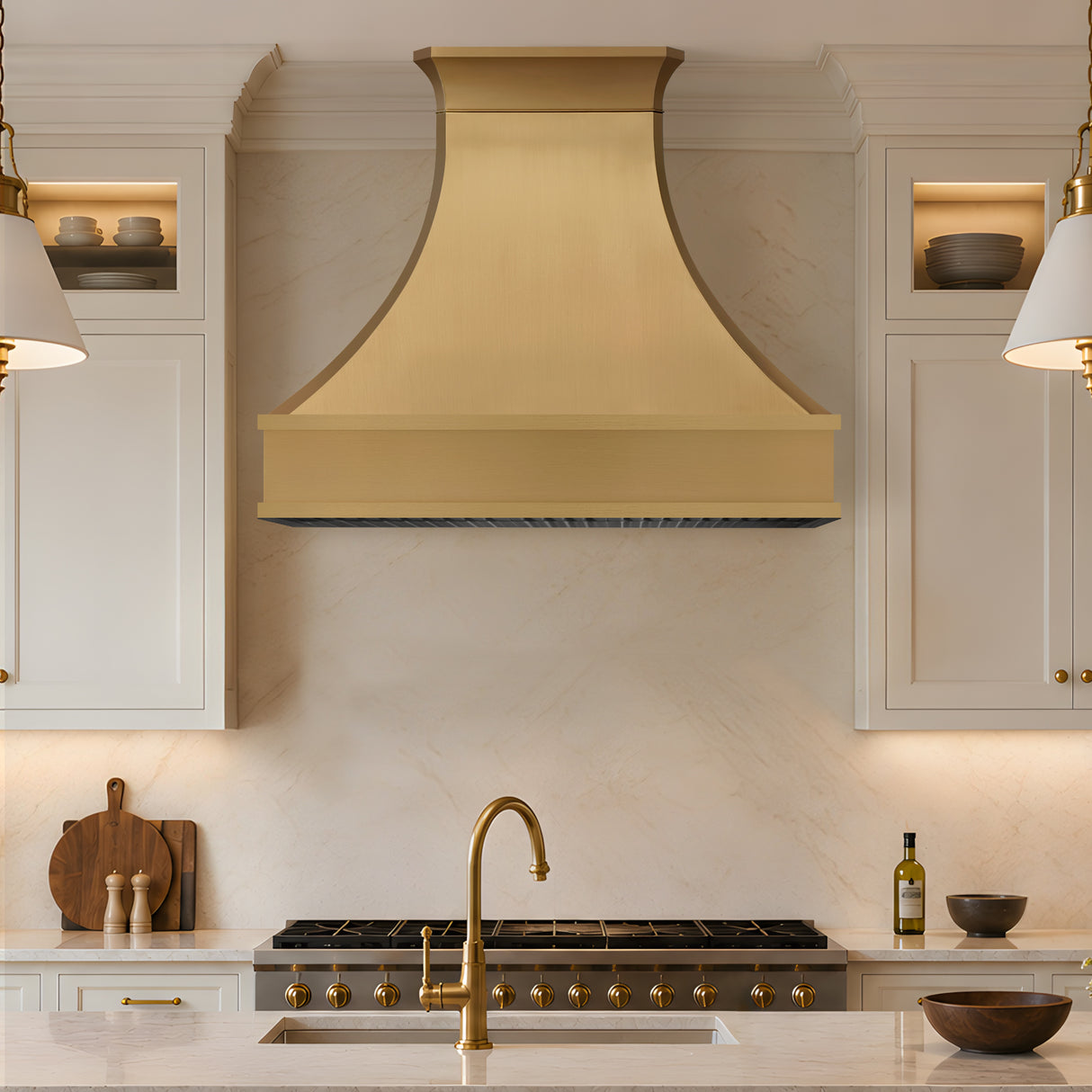 USA Designer Handcrafted Brass Exhaust Hood URHB-155