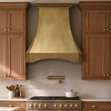 USA Designer Non-directional Antique Brass Kitchen Hood with Arch Apron URHB-167