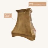 USA Designer Non-directional Antique Brass Kitchen Hood with Arch Apron URHB-167