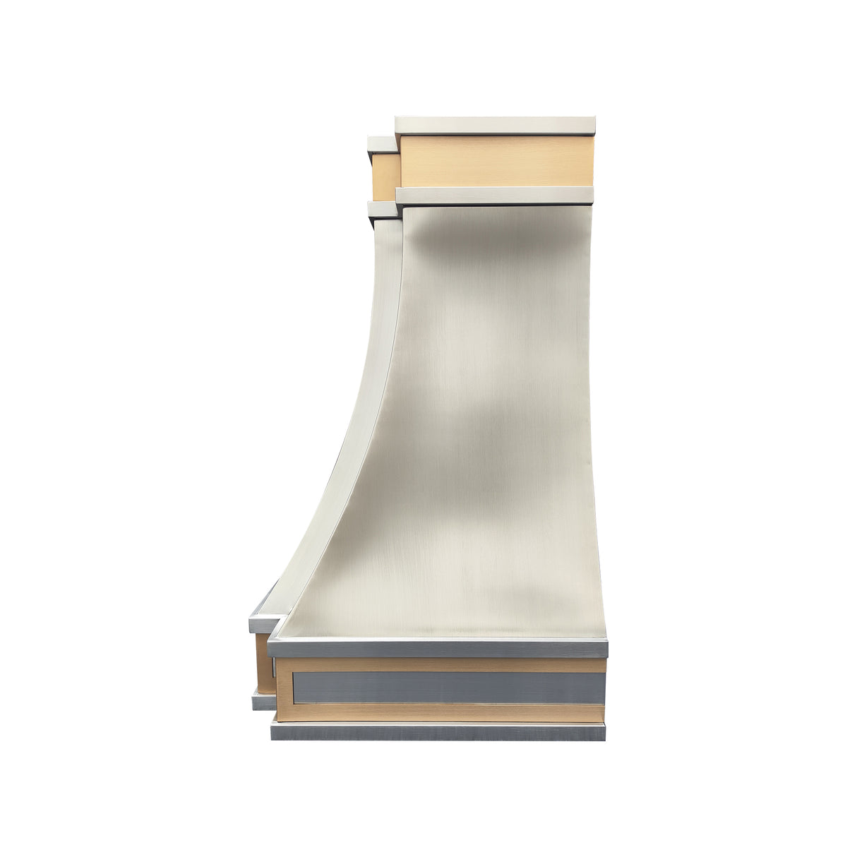 USA Designer Stainless Steel Vent Hood with Brass Straps URHS-156