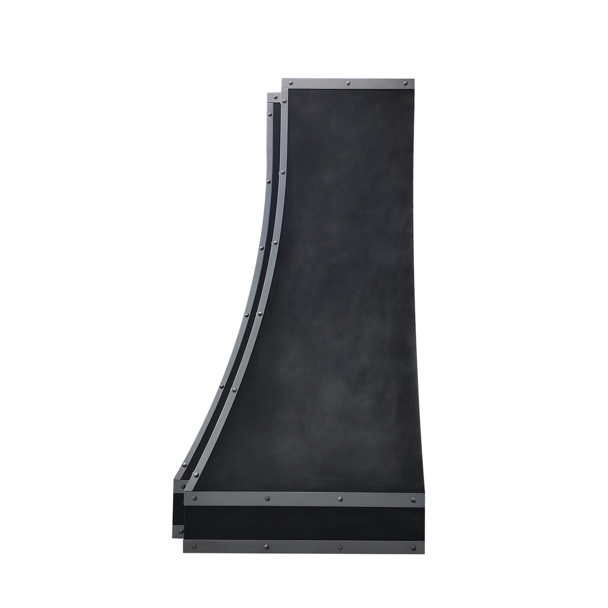 USA Custom Zinc Range Hood with Silver Straps URHZ-05