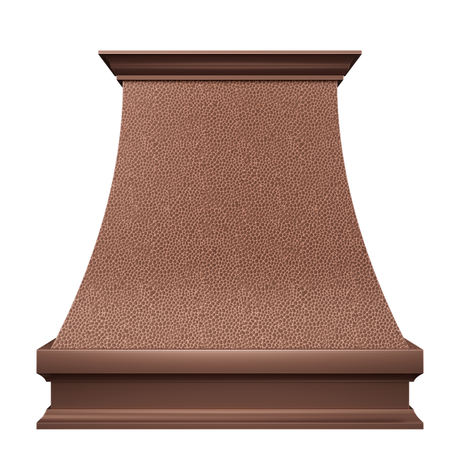 USA Classic Custom Copper Range Hood with Curved Design URHC-14