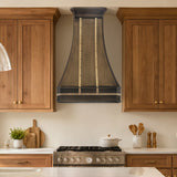 USA Handmade Brass Exhaust Hood with Classic Straps URHB-141