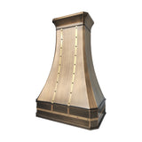 USA Handmade Brass Exhaust Hood with Classic Straps URHB-141