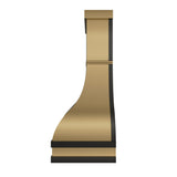 USA Long Brass Stove Hood with Bell Shape Design URHB-14